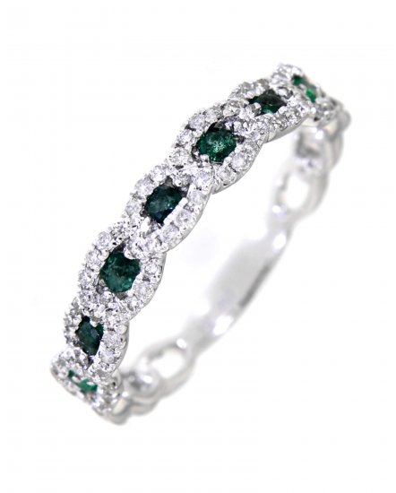 COLORED STONE DIAMOND BAND (TR3020)